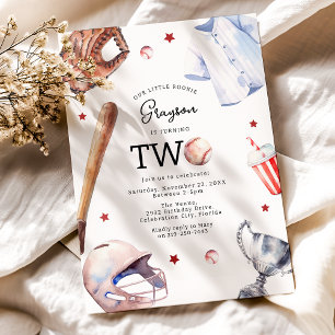 Invitación a la fiesta de cumpleaños de béisbol pa