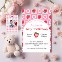 Invitación a la fiesta de cumpleaños de Berry Rosa