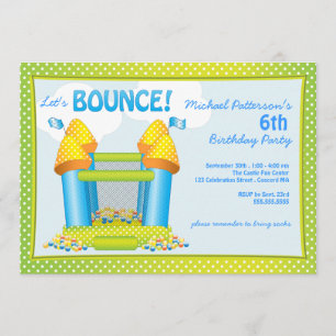 Invitación a la fiesta de cumpleaños de Big Bouncy