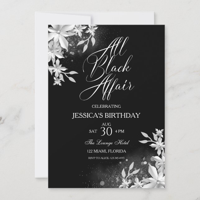 Invitación a la fiesta de cumpleaños de Black Affa (Anverso)