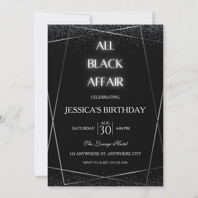 Invitación a la fiesta de cumpleaños de Black Affa (Anverso)