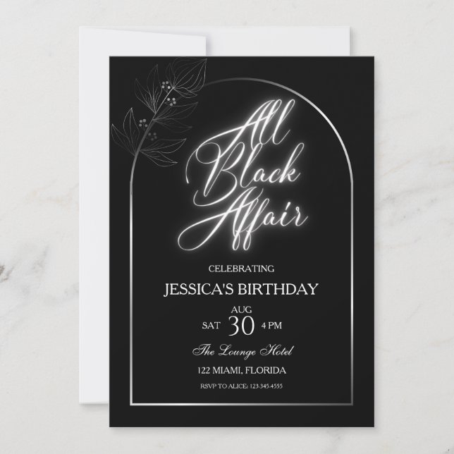Invitación a la fiesta de cumpleaños de Black Affa (Anverso)