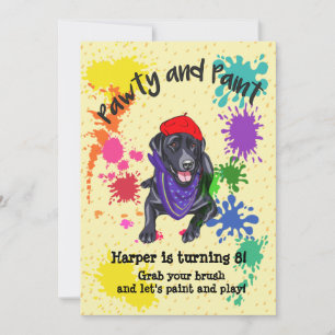 Invitación a la fiesta de cumpleaños de Black Labr