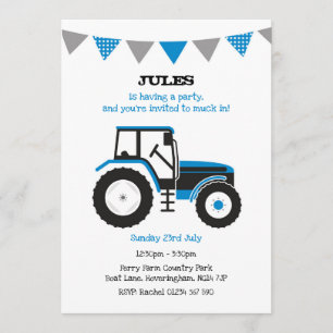Invitación a la fiesta de cumpleaños de Blue Tract