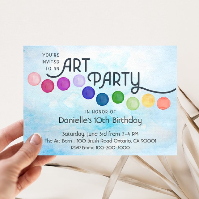 Invitación a la fiesta de cumpleaños de Blue Water (Subido por el creador)