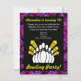 Invitación a la fiesta de cumpleaños de bolos rosa