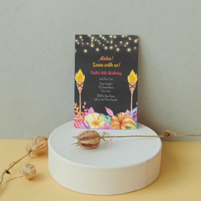 Invitación a la fiesta de cumpleaños de bonito Lua (Subido por el creador)