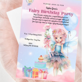 Invitación a la fiesta de cumpleaños de bonito Pas