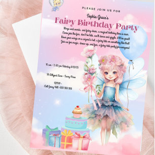 Invitación a la fiesta de cumpleaños de bonito Pas