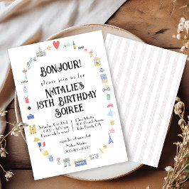 Invitación a la fiesta de cumpleaños de Bonjour