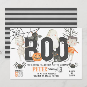Invitación a la fiesta de cumpleaños de Boo Ghost 
