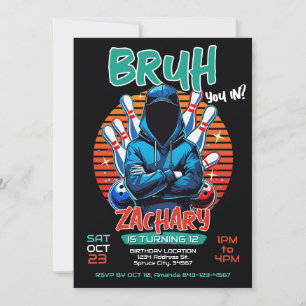 Invitación a la fiesta de cumpleaños de Bowling