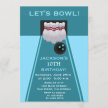 Invitación a la fiesta de cumpleaños de Bowling Bo