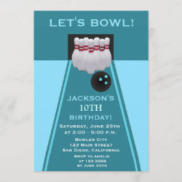 Invitación a la fiesta de cumpleaños de Bowling Bo