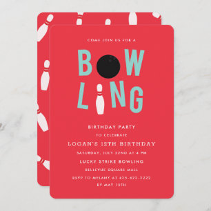Invitación a la fiesta de cumpleaños de Bowling Fu