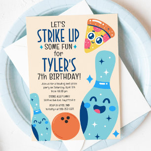 Invitación a la fiesta de cumpleaños de Bowling y