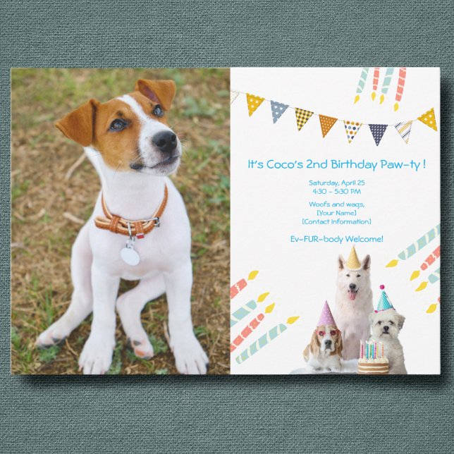 Invitación a la fiesta de cumpleaños de Boy Dog (Subido por el creador)