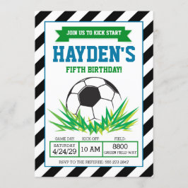 Invitación a la fiesta de cumpleaños de Boy Soccer