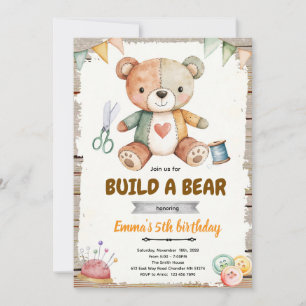 Invitación a la fiesta de cumpleaños de Build-A-St
