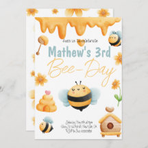Invitación a la fiesta de cumpleaños de Bumble Bee
