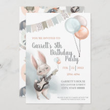 Invitación a la fiesta de cumpleaños de Bunny