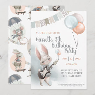 Invitación a la fiesta de cumpleaños de Bunny