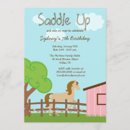 Invitación a la fiesta de cumpleaños de caballos d