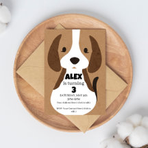 Invitación a la Fiesta de Cumpleaños de Cachorro