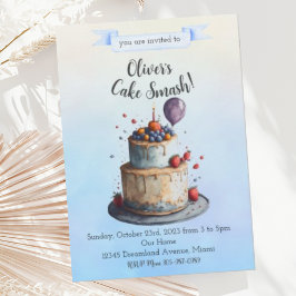 Invitación a la fiesta de cumpleaños de Cake Smash