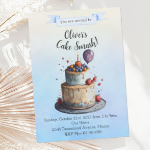 Invitación a la fiesta de cumpleaños de Cake Smash