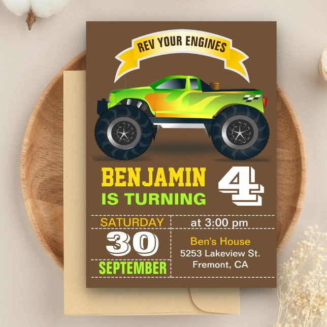 Invitación a la fiesta de cumpleaños de Camión Ver (Subido por el creador)