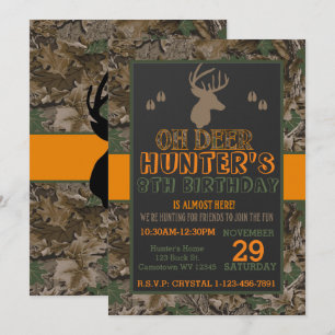 Invitación a la fiesta de cumpleaños de Camouflage