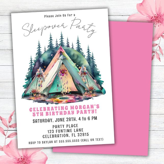 Invitación a la fiesta de cumpleaños de Camping Sl (Subido por el creador)