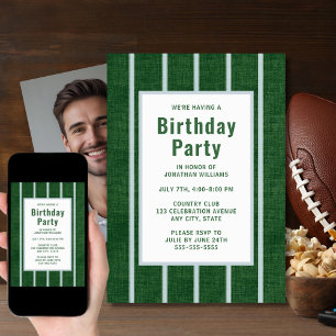 Invitación a la fiesta de cumpleaños de campo de f