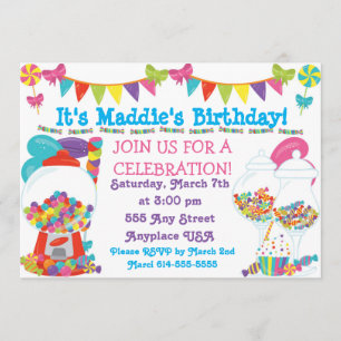 Invitación a la fiesta de cumpleaños de Candy