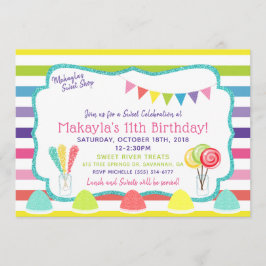 Invitación a la fiesta de cumpleaños de Candy Fies