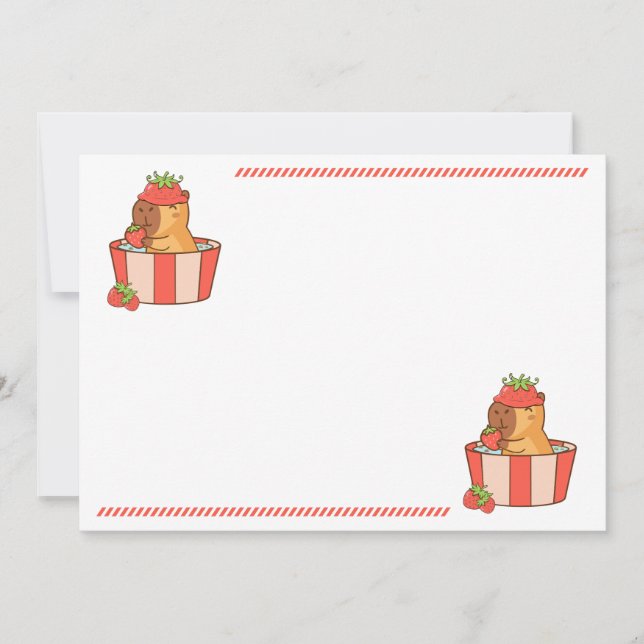 Invitación a la fiesta de cumpleaños de Capybara | (Anverso)