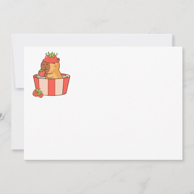 Invitación a la fiesta de cumpleaños de Capybara | (Anverso)