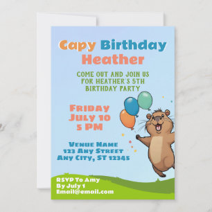 Invitación a la fiesta de cumpleaños de Capybara C