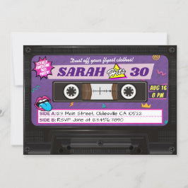 Invitación a la fiesta de cumpleaños de Cassette d