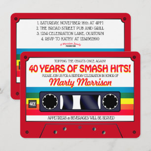 Invitación a la fiesta de cumpleaños de Cassette R