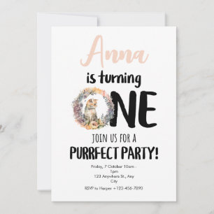 Invitación a la fiesta de cumpleaños de Cat Purrfe