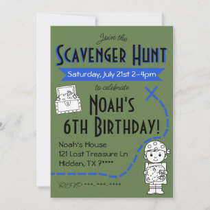 Invitación a la fiesta de cumpleaños de caza de sc