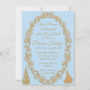 Invitación a la fiesta de cumpleaños de Cenicienta