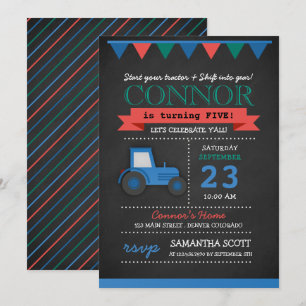 Invitación a la fiesta de cumpleaños de Chalkboard