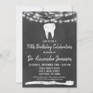 Invitación a la fiesta de cumpleaños de Chalkboard