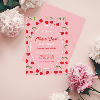 Invitación a la fiesta de cumpleaños de CHERRY