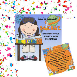 Invitación a la fiesta de cumpleaños de chica