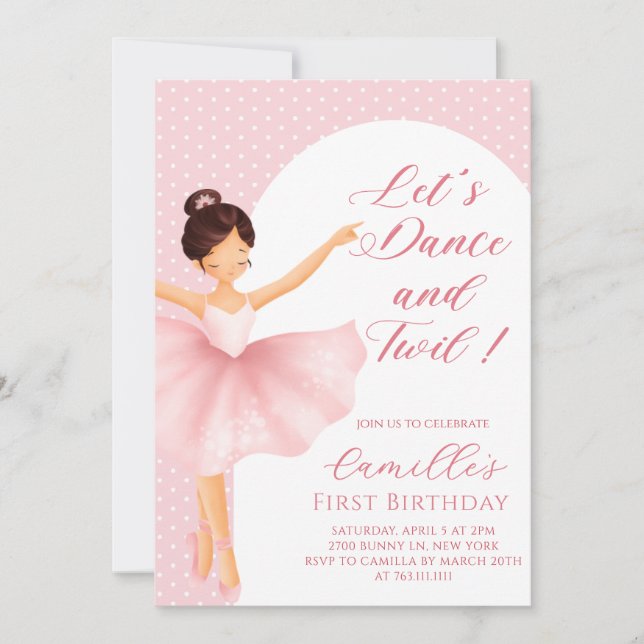 Invitación a la fiesta de cumpleaños de Chica Ball (Anverso)