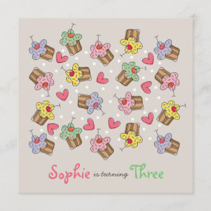 Invitación a la fiesta de cumpleaños de Chica de d